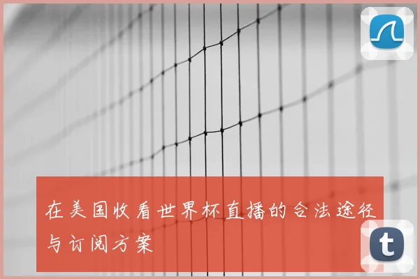 在美国收看世界杯直播的合法途径与订阅方案